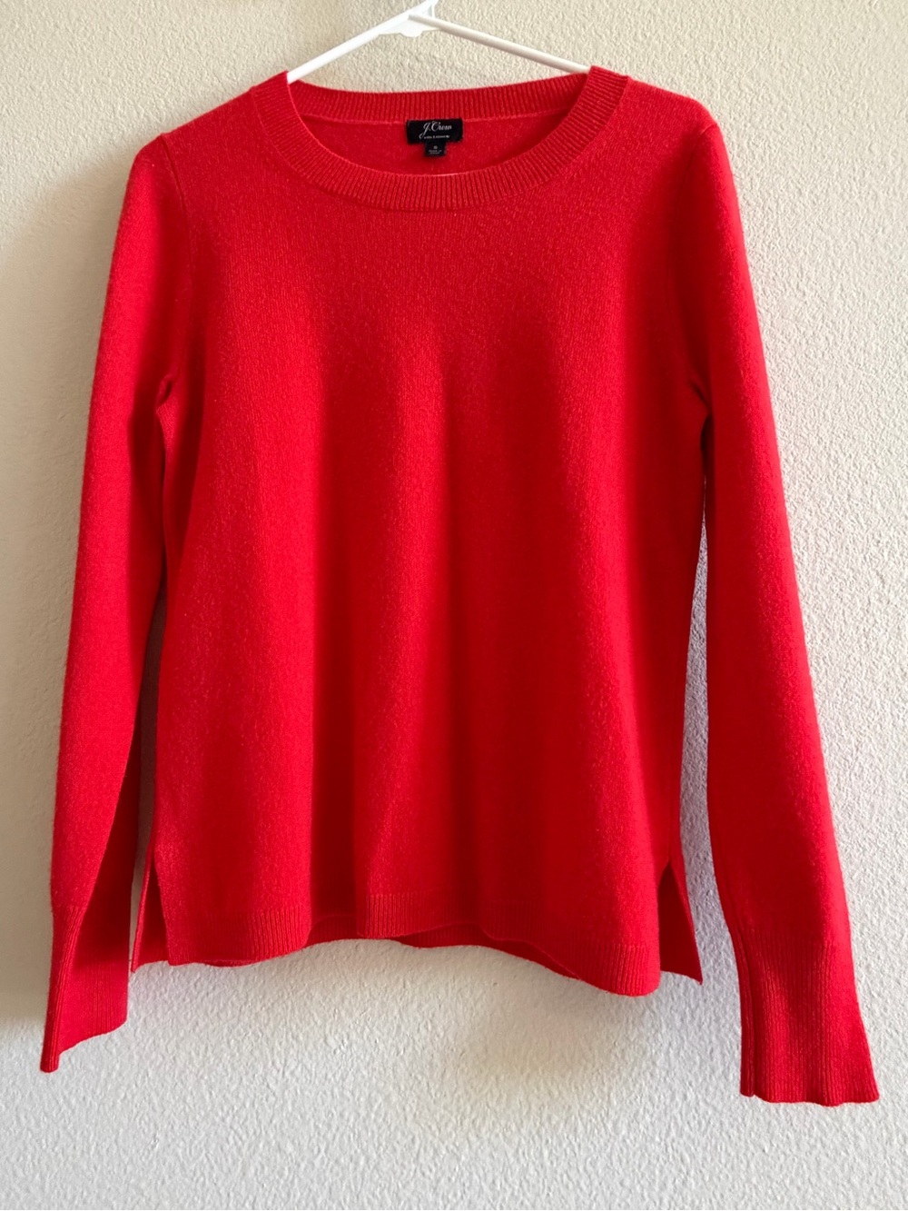 J. Crew Women's Red Crewneck Sweater Small